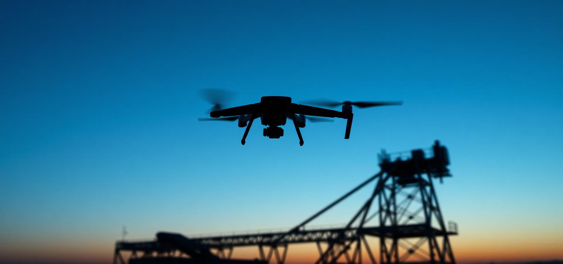 Dron industrial AeroVision gjatë një misioni